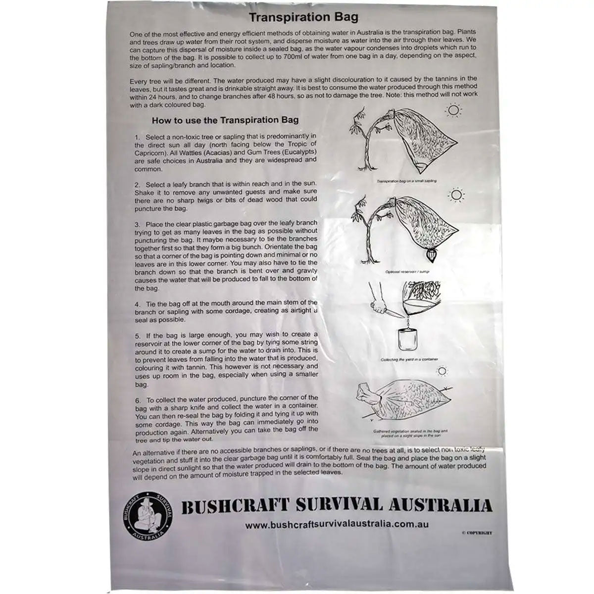 BSA Transpiration Bag